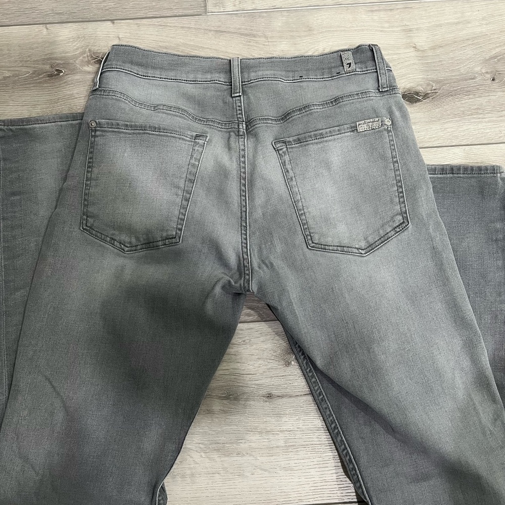 7 For All Mankind Men's Slim Straight Jeans - Gray